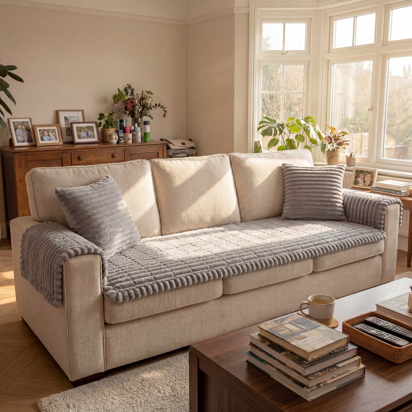 Vinnie Premium Sofa Cover – Cloud