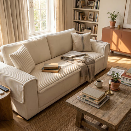 Vinnie Premium Sofa Cover – Vanilla