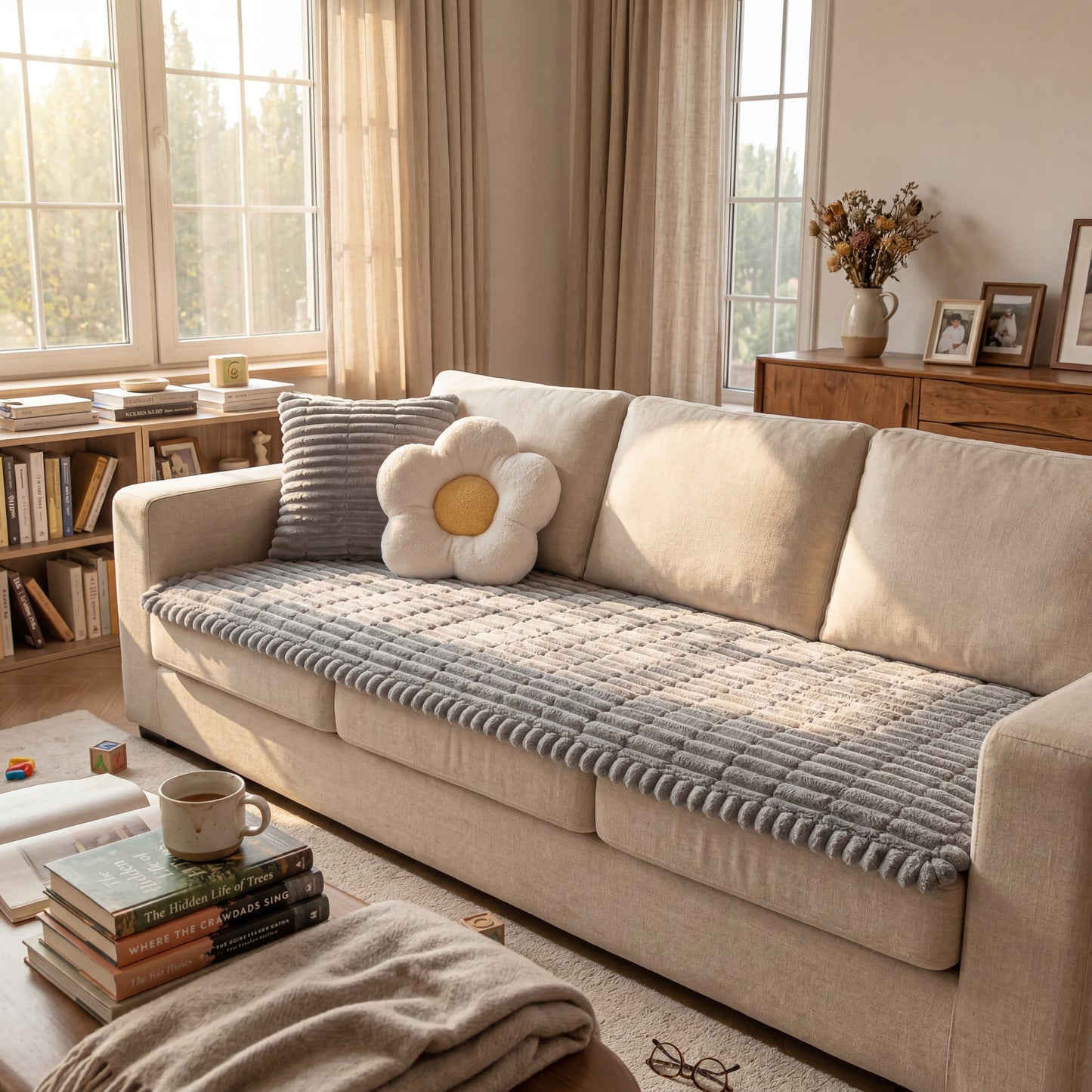 Vinnie Premium Sofa Cover – Cloud